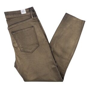 Frank & Eileen SLIGO Skinny Bronze Metallic Italian Waxed Denim‎ Jeans Size 29